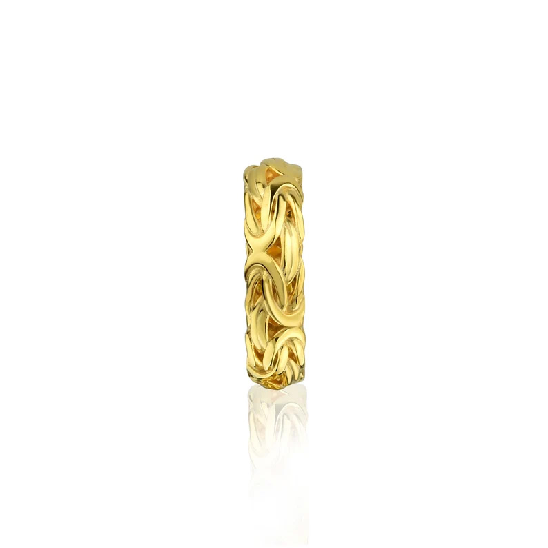 足金 999 编织纹戒指 | 古法工艺黄金指环 日常百搭款